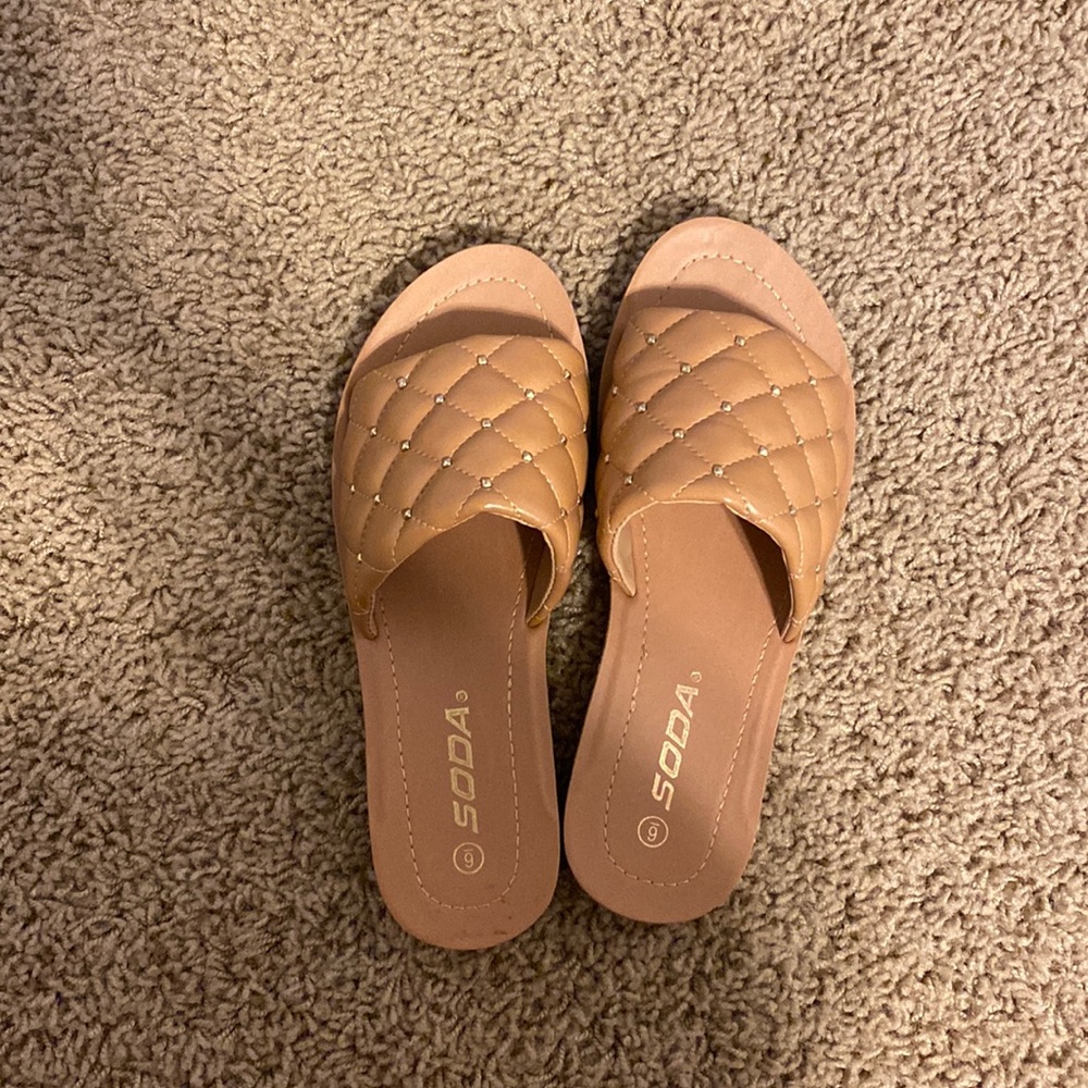 Camel color sandals